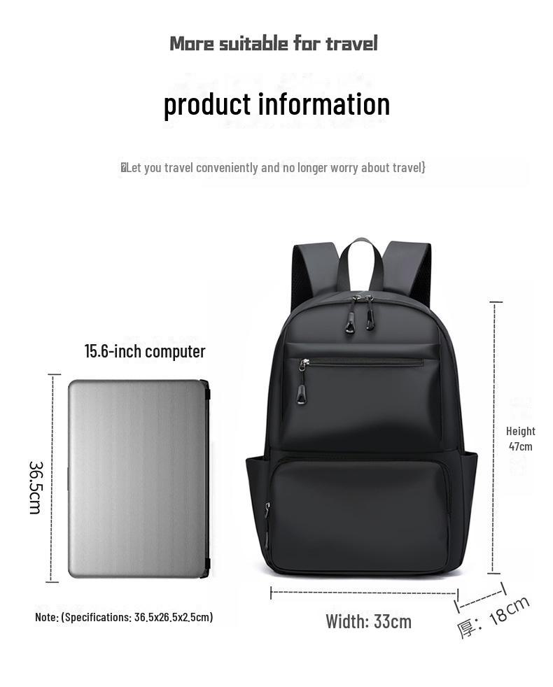 High-End Fashion Waterproof Backpack: Commuting, Travel, and School Companion for Men and Women