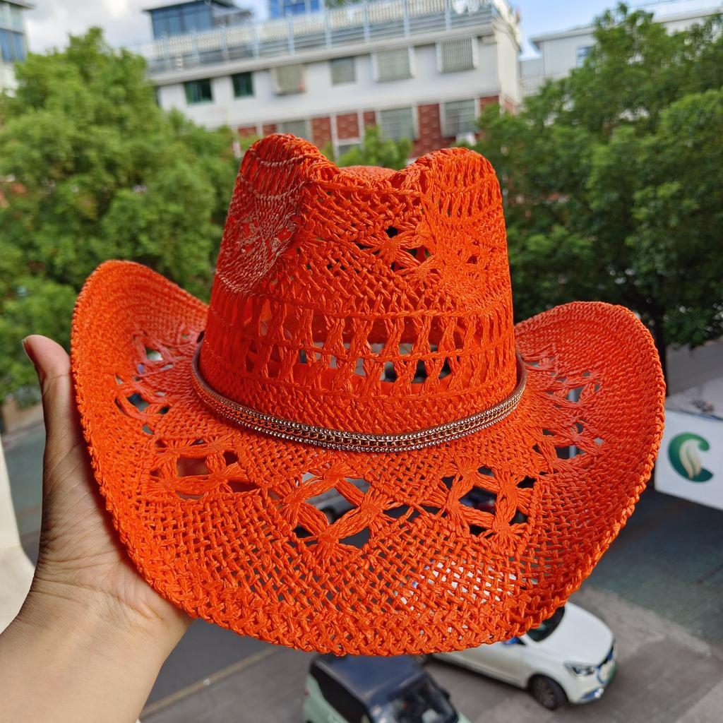 Cowgirl Hats for Women Straw Cowboy Hat Western Beach Sun Hat with Shapeable Brim for Coastal Cowgirl men hats