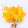 Panglică cu franjuri cu pene de curcan de 1 metru 10 -15 cm lățime Pene vopsite pentru costum de petrecere, accesorii de decorare a rochiei, artizanat