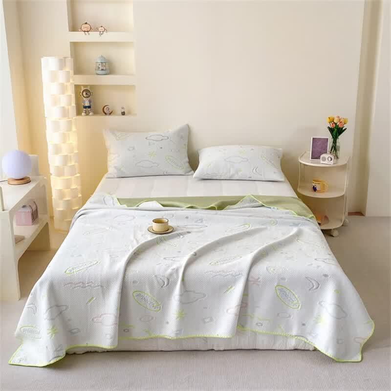 WOODPECKER Knitted Summer Cloud Quilt