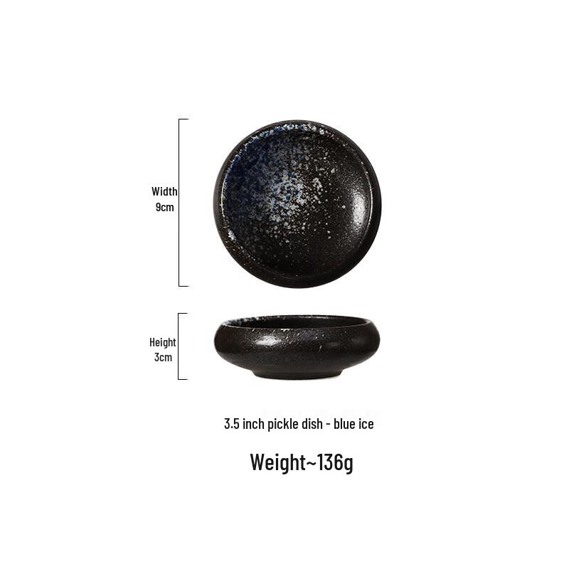 Jingci 3.5-inch Ceramic Round Seasoning Dish Set
