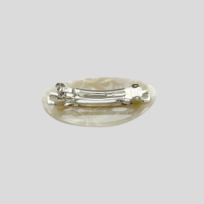 Hairpin_OVAL BARRETTE(Ivory)