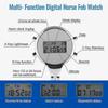 Nurse Pocket Watch, Multifunction Digital Nurse Watch Brooch Pin Nurse Watch With Luminous Calendar