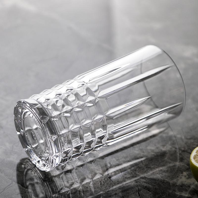 315ml/400ml Stripe Drinking Glasses Transparent Coffee Cup Wine Glass Water Bottle Milk Cups Glasses Drinkware Teacup Yogurt Cup