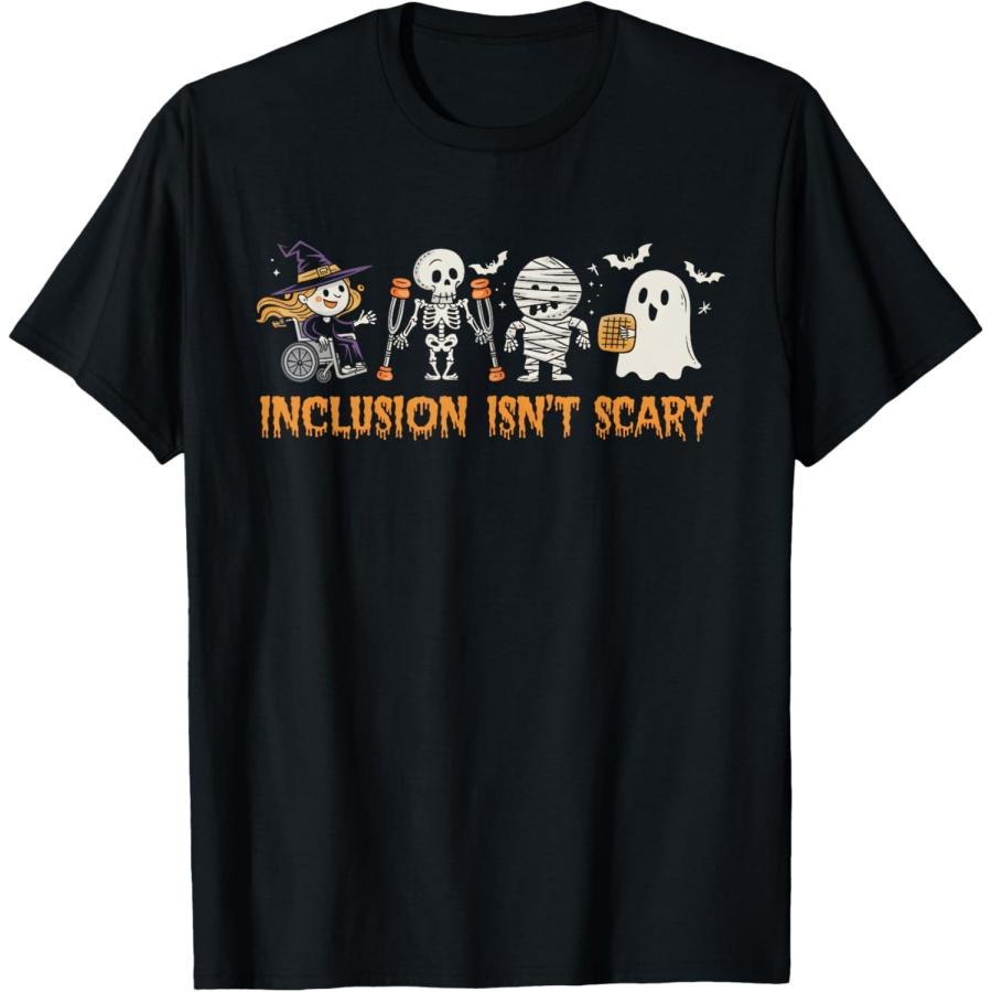 

Inclusion Isn t Scary Slp Halloween Sped Teacher Ghost Mummy T-Shirt XXXXXL різнокольоровий