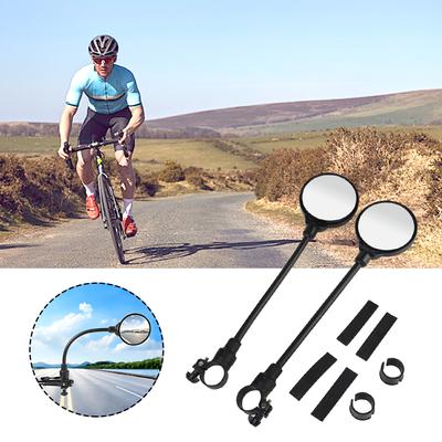 Wide Angle Rear View Shockproof Convex Mirror Universal Motorcycle Bike Handlebar Rearview Mirror Rotatable And Adjustable Bike Mirror