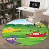 Teletubbies Chair Mat Round Carpet - Home Decor , Office Rug , Suitable for Bedroom , Living Room , Various Rooms0351b