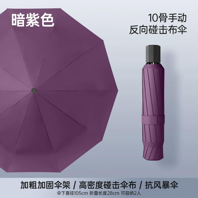 Oversized Umbrella Extra Large Thickened Reinforced Men Strong Wind-Resistant Sun Umbrella for Female Students