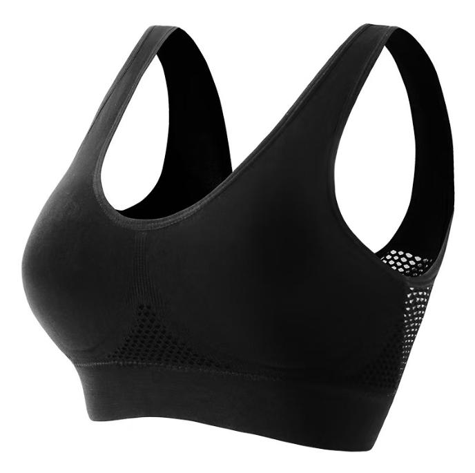Plus Size  Women Yoga Sport Bra Breathable Fitness Running Active Vest Padded Crop Tops Underwear Gym Yoga Top Bras