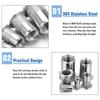 200PCS 304 Stainless Steel  Nut Anti-Rust  Nut Flat Head Powerful  Nut Series Multi-Specification  Nut Kit M3/M4/M5/M6/M8/M10