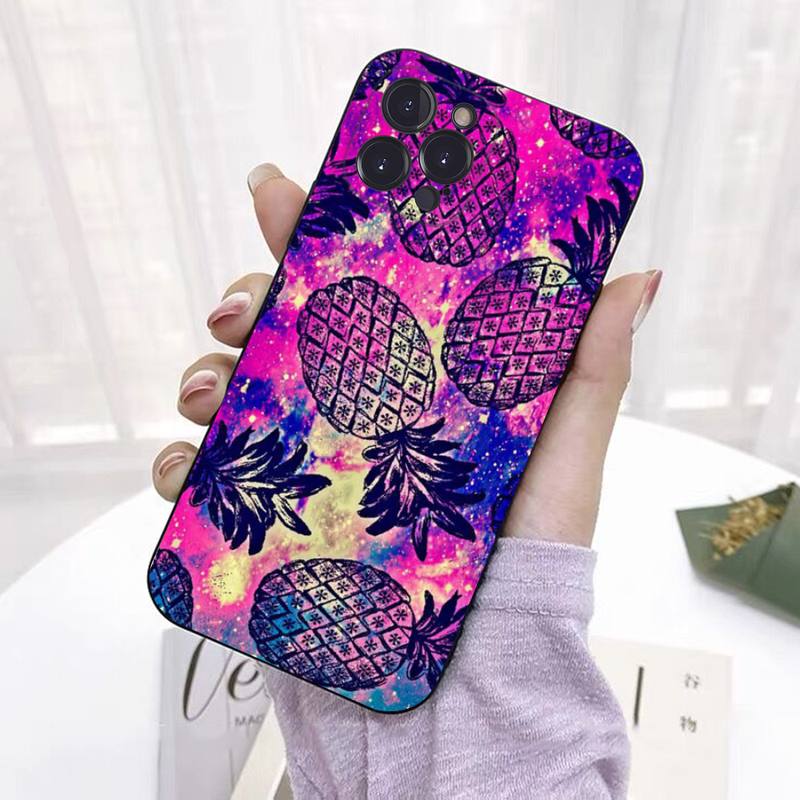 Pineapple Phone Case For iPhone 13 Pro MAX 14 11 12 Mini X XS XR 6 7 8 Plus SE 2020 Soft TPU Cover