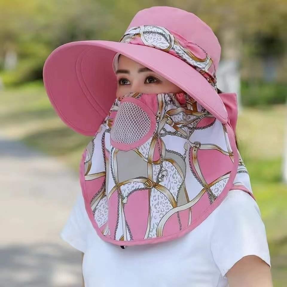 Sun Hat For Women Large Brim With Neck Cover Breathable Summer Sun Protection