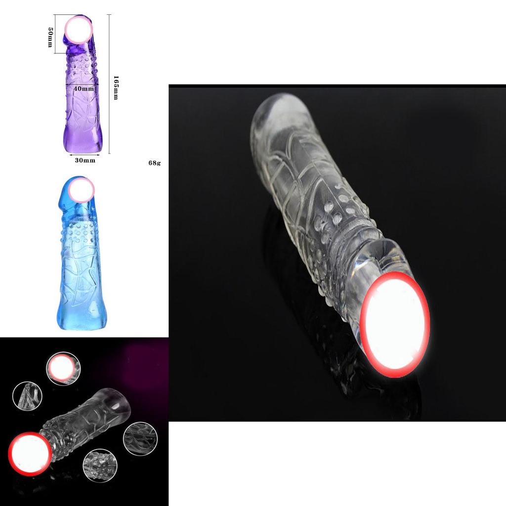 Reusable Sex Extension Toy Enlarge Sleeve Ring Full Delay Cover