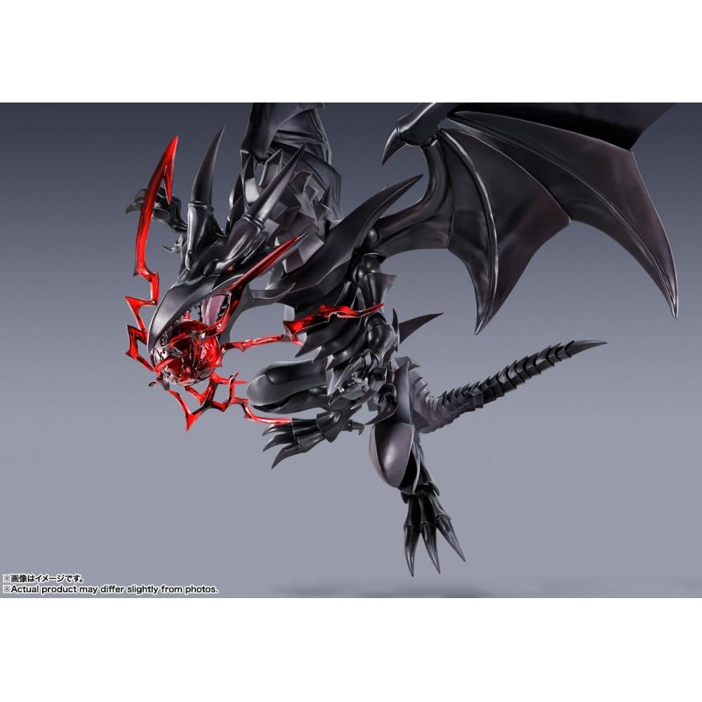 SCH. Monster Arts Yu-Gi-Oh Duel Monsters Rotäugiger Schwarzer Drache ca.. 220 mm große, bewegliche Figur aus PVC und ABS, bemalt