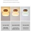 Mengpao Light Luxury Walnut Brass Chinese Corridor Ceiling Light