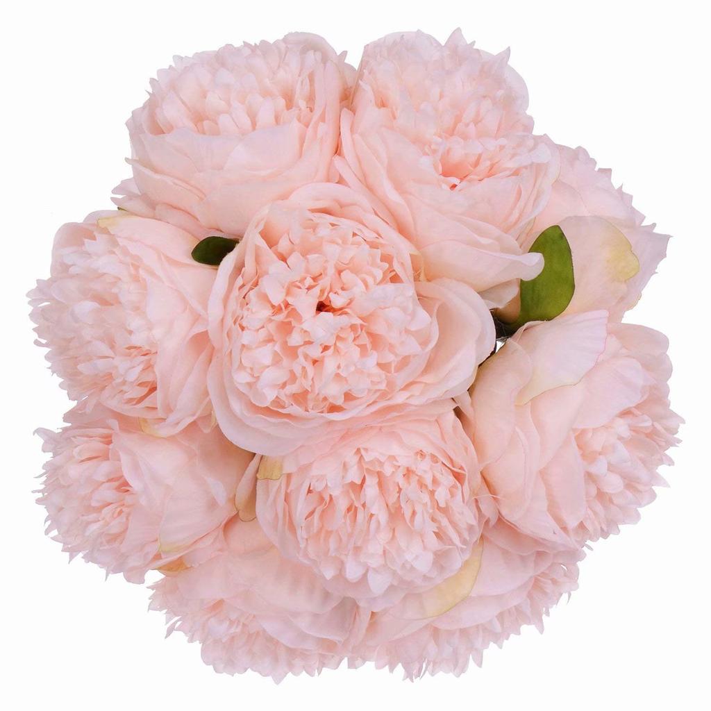 Vintage Peony Faux Flowers  2 Pack Silk Flower Bouquets Peony Faux Flowers For Wedding Home Decor