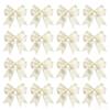 16pcs Satin Bow Christmas Tree Ornaments, Exquisite Finished Bows, Suitable for Christmas Decor, Gift Boxes, Bouquet Wrapping