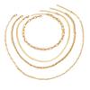 European-American Minimalist Snake Chain Necklace Set: 4-Piece Versatile Layered Design for Women