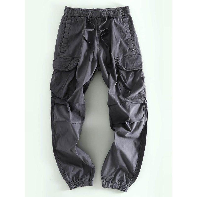 to Japan Foreign Trade Outdoor Cattle Goods Spring and Autumn Men's Casual Solid Multi-pockets Men's Trousers All-Matching Men's Trousers Fashion