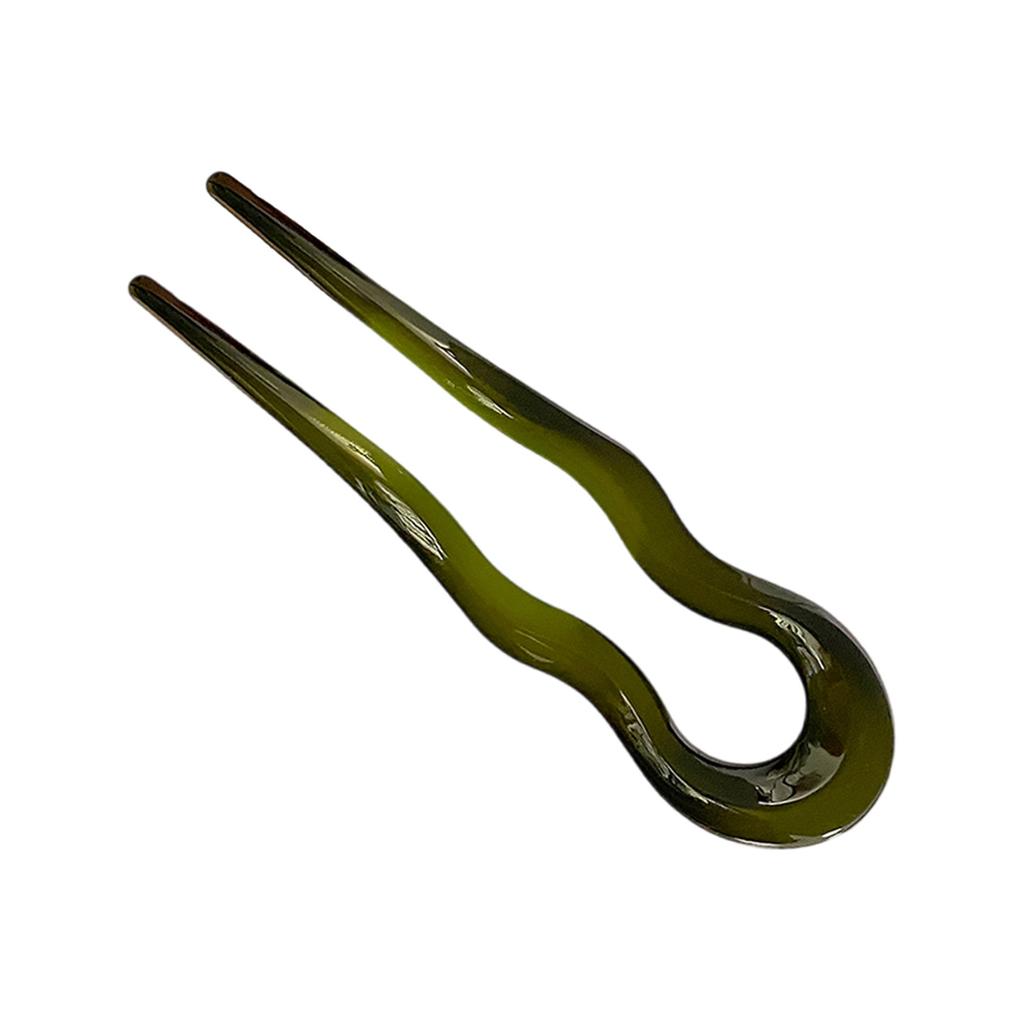 Wellenförmiger U-förmiger Haarstab für stilvolle Frisuren Elegante 2-zinkige Hochstecknadel für Frauen Mädchen Handgefertigte Kopfschmuck-Accessoires