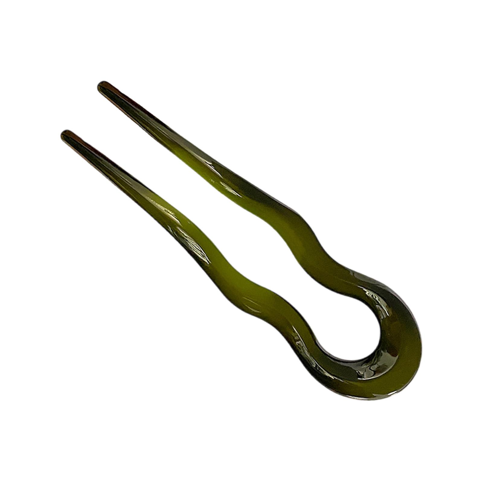 

Wavy U Shaped Hair Stick for Stylish Hairstyles Elegant 2 Prong Updo Pin for Women Girls Handmade Headwear Accessories 3