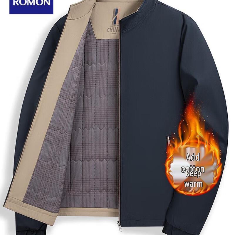 ROMON Men's Padded Stand-Collar Jacket