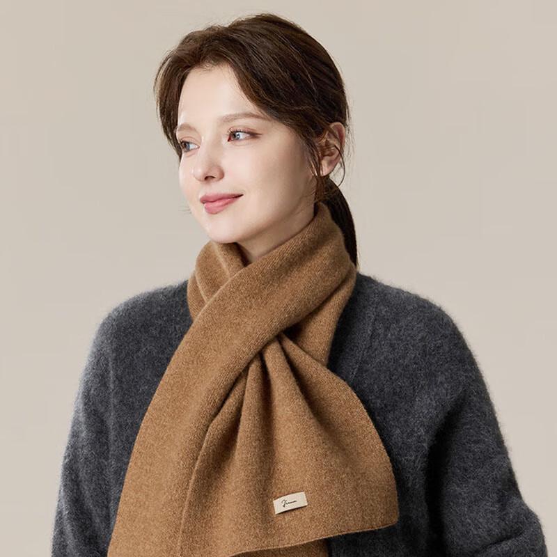 JIUMU Women's Double-Layer Warm Wool Cashmere Scarf