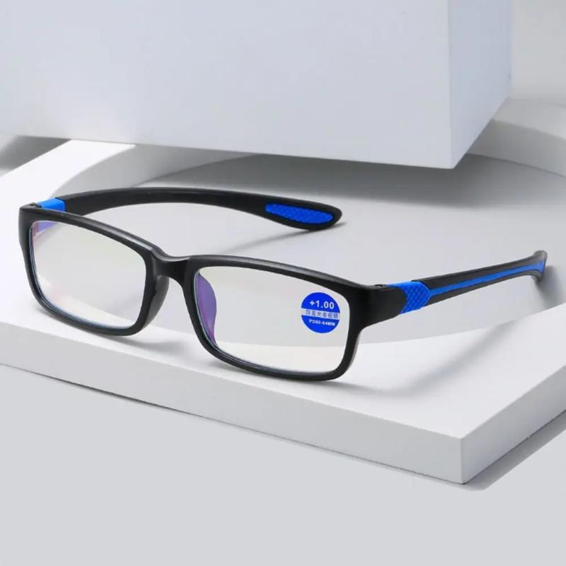 Lunettes de lecture hommes femmes sport anti-lumière bleue lunettes de lecture noir rouge monture TR90 lunettes de presbytie +100 à +400 lunettes