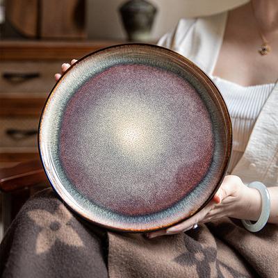 Dinner Plate Irregular Ceramic Western Food Steak Plate Restaurant Pasta Plate Retro Plate Export