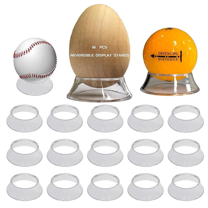 3Pcs Acrylic Display Stand Clear Ring Baseball Stands Plastic Round Stand For Golf Ball Baseball Tennis Ball Spheres Collections