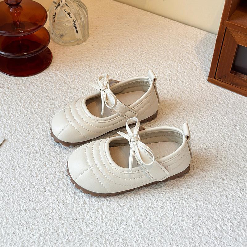Girls' Leather Shoes 2025 Spring and Autumn New Children's Shoes Little Girl Princess Shoes Soft-soled Doudou Shoes Baby Single Shoes Trend