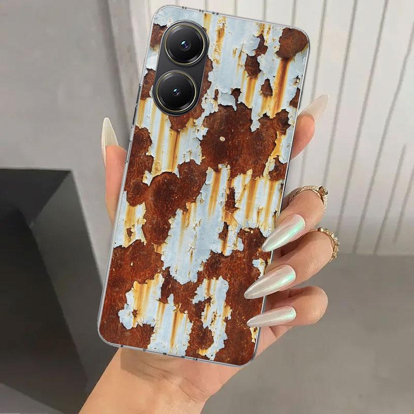 Vintage Industrial Style Rusty Pattern Phone Case for Xiaomi Poco X5 X6 X7 Pro F7 Ultra M7 Redmi 15 15C 13 13C 12 12C 10 10A 10C