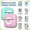 Portable Pocket Mini Printer Stickers Label Thermal Photo Labeller Printing Maker Self-adhesive Colors Transparent Papers
