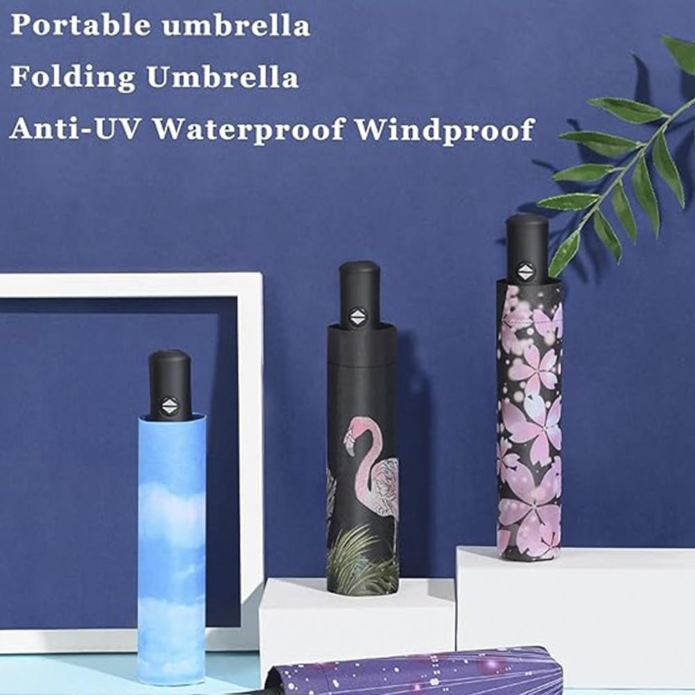 Automatic Floral Umbrella by NEEDIVYOU, Compact & Lightweight with Windproof Design