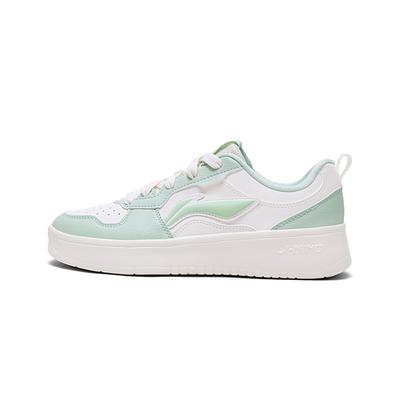 Li Ning Chuyun Mode Bequem Vielseitig Rutschfest Leicht Atmungsaktiv Low-Top Skateschuhe Damen Sneaker Off-White Grün AGCV190-2