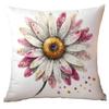 New Glitter Daisy Printed Pillowcase Light Luxury Floral Home Living Room Sofa Cushion Pillowcase