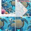 2D flat Photography Backdrop Party Backdrop Cute Coon Sea Turtles 100% Polyester Festive Wall Decor Use for Holiday