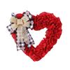 Heart Shaped Wreath Valentine's Day Wreath Multifunctional Hanging Ornament for Festival Window Front Door Engagement Decor