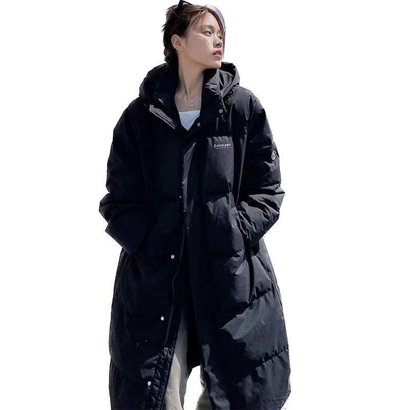 Daunenbaumwollkleidung Damen Winter Neu Verdickt Mittel und Lang Baumwollgepolsterte Jacken