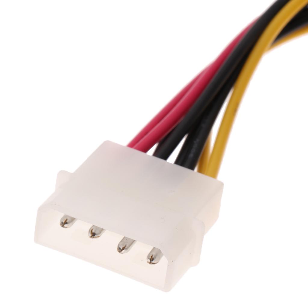 4 Pin to 2 x 15 SATA Power Cable f IDE Serial ATA Hard Drive DT