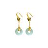 Elegant Hanfu Geometric Butterfly Jade Earrings for Women