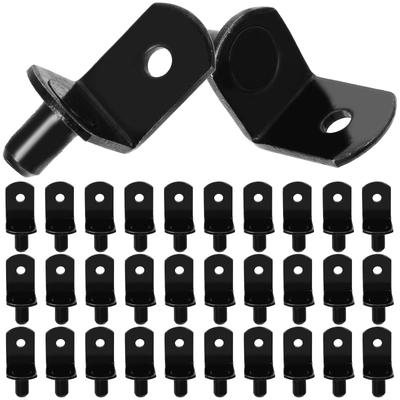40 Stück 6cm Schwarze Regalwinkel Stützstifte L-förmig für Bücherregale Schränke Möbel Kleiderschrank Auslage Beschläge