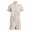 Womens/Ladies High-Neck Rolled Short Sleeves Playsuit