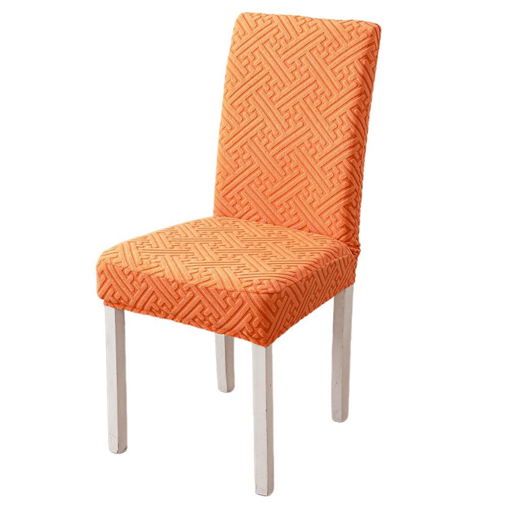 High-elastic Dining Chair Cover Jacquard Backrest Protector Stool Slipcover  for Home Decoration