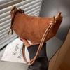 Retro Underarm Small Bag Women's Autumn New Fashionable High-value Croissant Bag Textured Messenger Bag