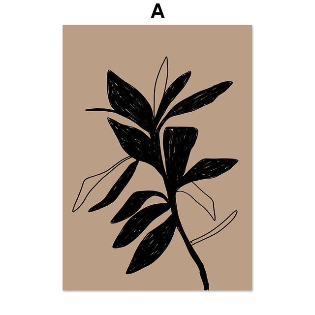 

Бохо абстрактные линии цветы растения минималистичные плакаты на скандинавскую тему и принты настенная живопись на холсте картины для декора гостиной 21*30cm