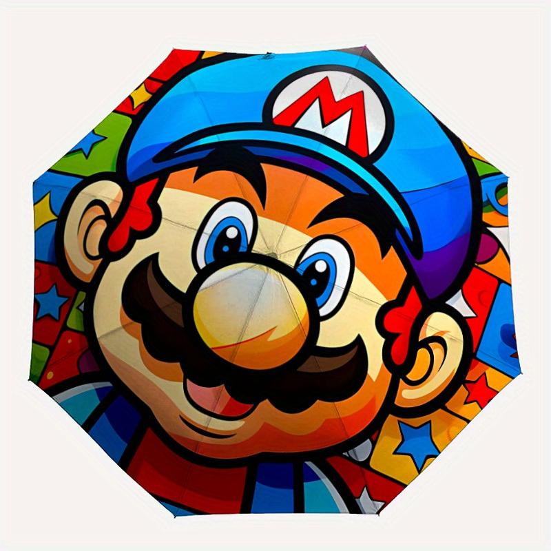 

Mario Party Automatic Folding Cute Umbrella - Lightweight, Retractable Design with 8-Rib Durability, Perfect for Outdoor Adventures, Fashion