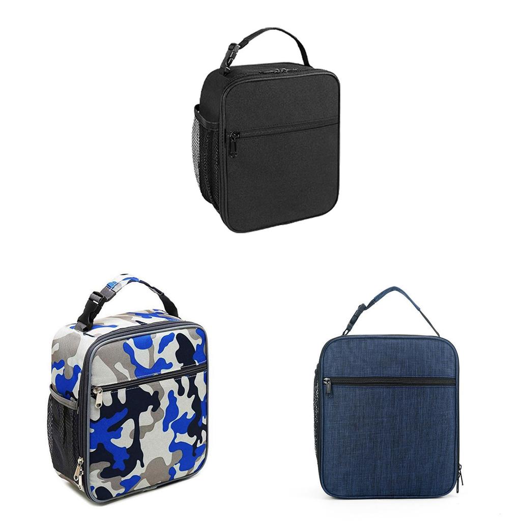 Oxford Cloth Insulated Lunch Bag With Double Shoulder Straps For Office Use