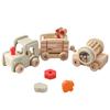 Montessori Wooden Number Train Toy For Toddlers Educational Pull Along Toy With 12345 Blocks Fine Motor Skills Learning Kid Gift
