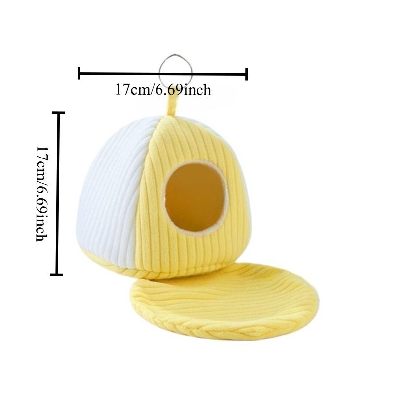 1Pcs Parrot Warm Nest Winter Bird House Thickened Fluffy Hanging Bed for Budgies Cockatiels Cold Weather Safety